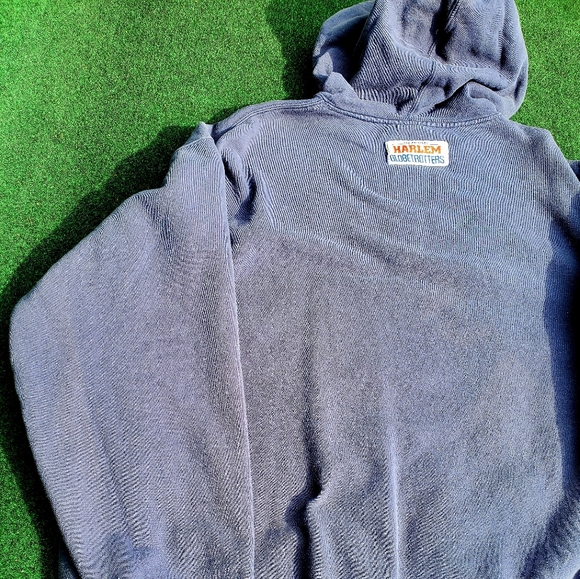 VTG Harlem Globetrotters Hoodie Hooded Sweatshirt Mens 3XL Blue 100% - Picture 12 of 16